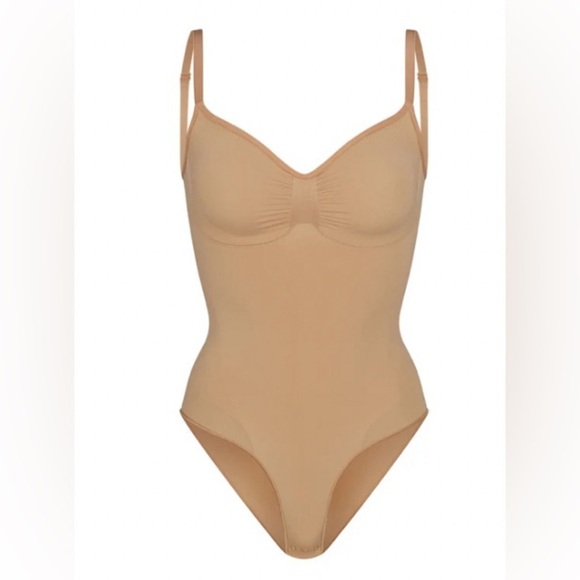 NEW - SKIMS Seamless Sculpt BRIEF BODYSUIT. XL. CLASSIC SHADES: OCHRE - Picture 2 of 5